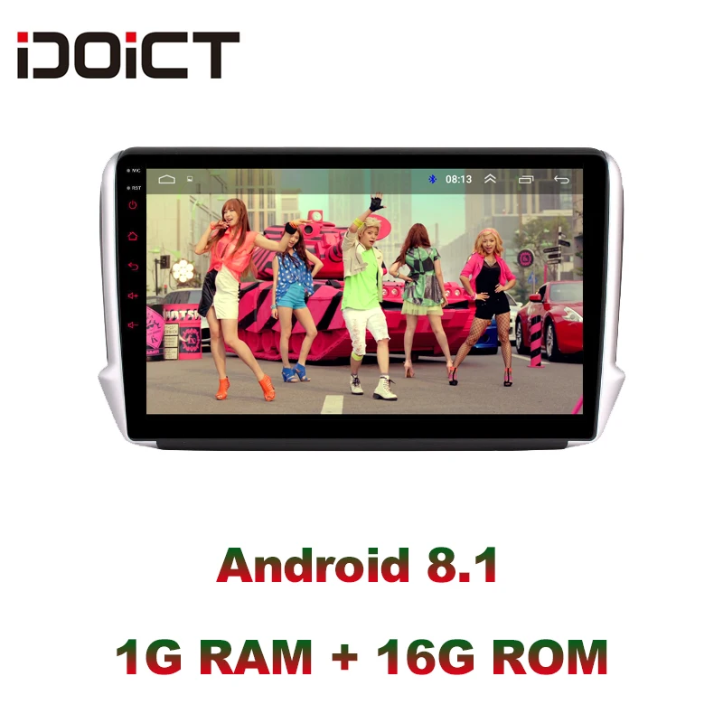 Автомобильный DVD-плеер IDOICT Android 9 1 GPS-навигация Мультимедиа для peugeot 2008 208 Радио