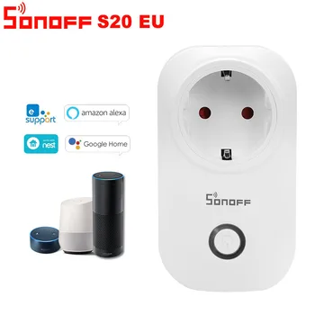202 New Sonoff S20 Wifi Smart Socket EU Smart Home WiFi Wireless Switch Remote Control Vioce Control Work With Alexa Google Home
202 New Sonoff S20 Wifi Smart Socket EU Smart Home WiFi Wireless Switch Remote Control Vioce Control Work With Alexa Google Home