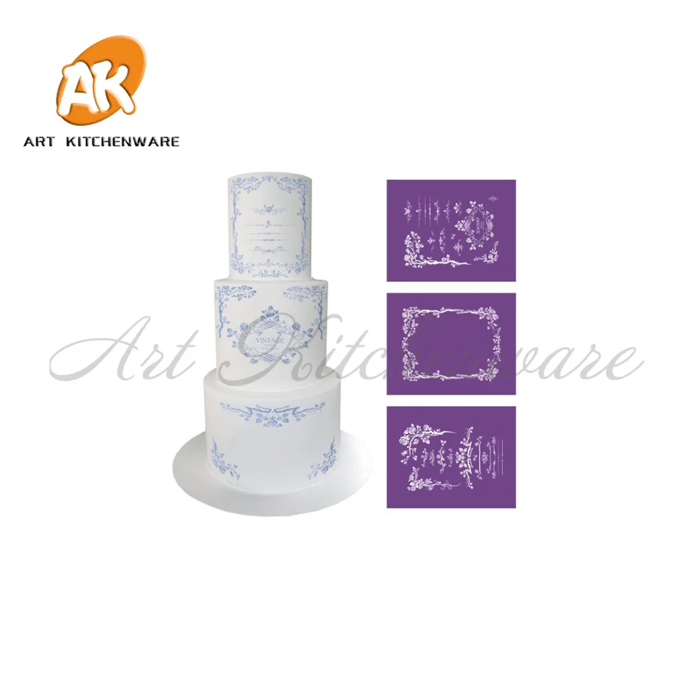 3pcs Rose Soft Mesh Stencil Lace Cake Stencil Set Cake Decorating Tools Fabric Cake Stencils for Cake Mould Fondant Tools MST-09
3pcs Rose Soft Mesh Stencil Lace Cake Stencil Set Cake Decorating Tools Fabric Cake Stencils for Cake Mould Fondant Tools MST-09