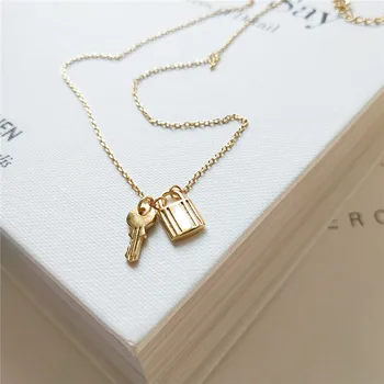 RUIYI Real 925 Sterling Silver Key Lock Pendant Necklace Women Minimalist Simplicity Choker Girl Stylish Fine Jewelry Necklace
RUIYI Real 925 Sterling Silver Key Lock Pendant Necklace Women Minimalist Simplicity Choker Girl Stylish Fine Jewelry Necklace