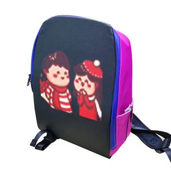 Full color LED display backpack DIY animation text picture WIFI control by mobile phone for sales exhibition show woman gift
Full color LED display backpack DIY animation text picture WIFI control by mobile phone for sales exhibition show woman gift