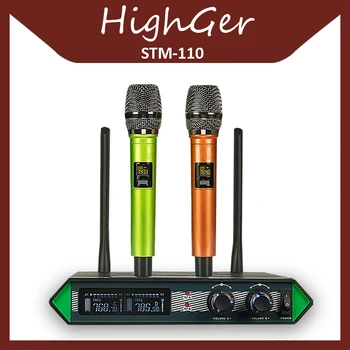 HighGer Karaoke Stage Performance Hip Hop Casa KTV UHF Professionale Wireless Doppio Microfono Sistema di 2 Canali 2 Palmare
HighGer Karaoke Stage Performance Hip Hop Casa KTV UHF Professionale Wireless Doppio Microfono Sistema di 2 Canali 2 Palmare