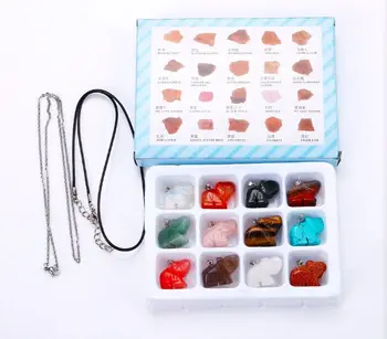 12Pieces/Set Elephant Stone Pendants Necklace, 12 Different Colors Real Stone Pendants with Chains Animal Statue Pendant SSP23
12Pieces/Set Elephant Stone Pendants Necklace, 12 Different Colors Real Stone Pendants with Chains Animal Statue Pendant SSP23