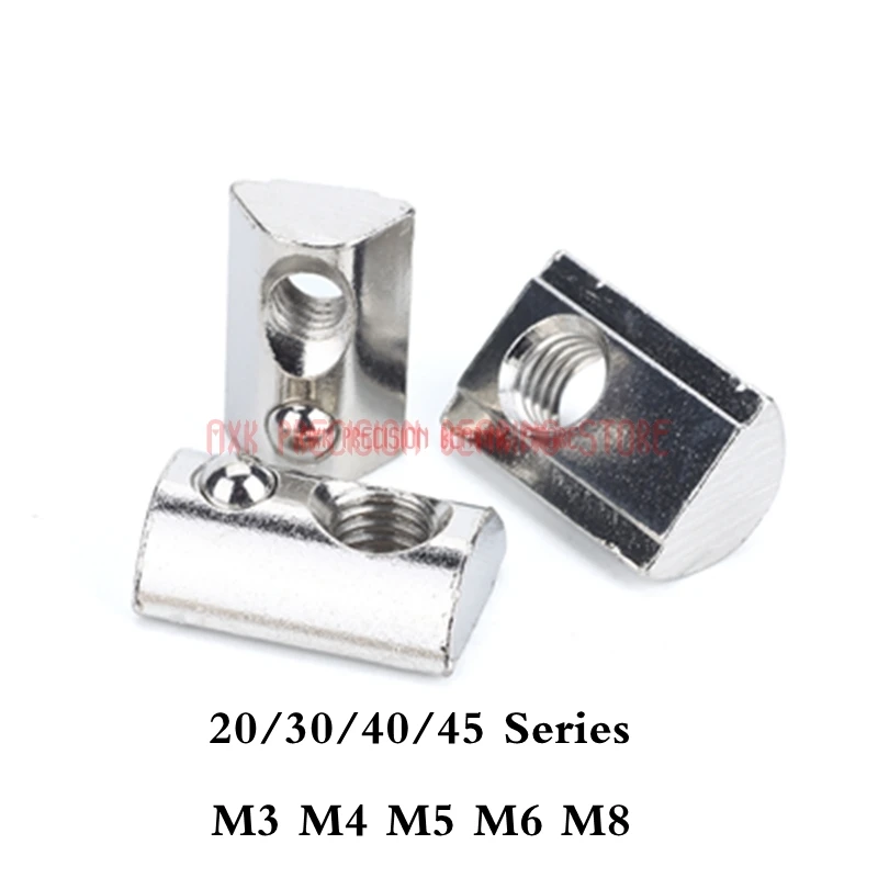 M3 M4 M5 M6 M8 Roll in Spring T-nut with Ball for Aluminum Extrusion with Profile 20/30/40/45 Series Aluminum Profile AXK nuts
M3 M4 M5 M6 M8 Roll in Spring T-nut with Ball for Aluminum Extrusion with Profile 20/30/40/45 Series Aluminum Profile AXK nuts
