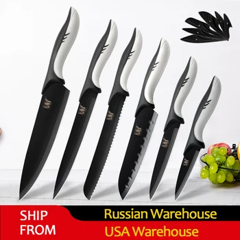 XYj Kitchen Cooking Stainless Steel Knives 6 Pcs Set Tools Paring Utility Santoku Chef Slicing Bread Kitchen Accessories Tools
XYj Kitchen Cooking Stainless Steel Knives 6 Pcs Set Tools Paring Utility Santoku Chef Slicing Bread Kitchen Accessories Tools