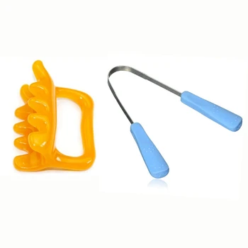 1 Pcs Natural Resin Chinese Tool Back Massager & 1 Pcs Stainless Steel Tongue Scraper ABS Handle
1 Pcs Natural Resin Chinese Tool Back Massager & 1 Pcs Stainless Steel Tongue Scraper ABS Handle