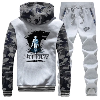 Game Of Thrones Tracksuit 2019 Winter Thick Camo Set Men Not Today New Male Set Arya Stark Pants Sweatshirts Warm Fleece Jackets
Game Of Thrones Tracksuit 2019 Winter Thick Camo Set Men Not Today New Male Set Arya Stark Pants Sweatshirts Warm Fleece Jackets