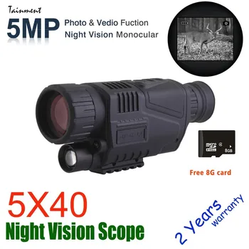 5 x 40 Monocular Night Vision Camera Military Digital Infrared Night-Vision Monocular Telescope Night Hunting Navigation Device
5 x 40 Monocular Night Vision Camera Military Digital Infrared Night-Vision Monocular Telescope Night Hunting Navigation Device