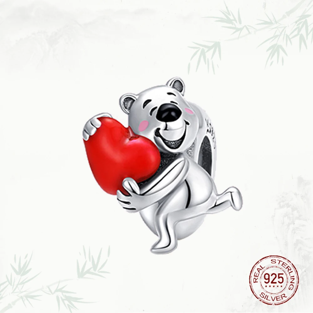 925 Sterling Silver Lady jewelry the polar bear string made of Heart Charm Beads is suitable for original bracelet
925 Sterling Silver Lady jewelry the polar bear string made of Heart Charm Beads is suitable for original bracelet