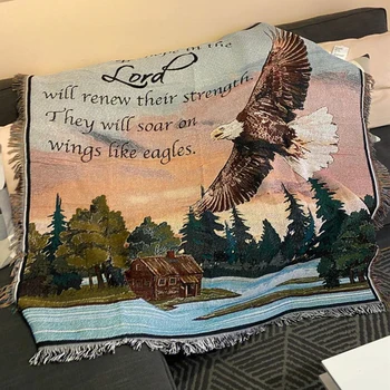 Eagle Letter Throw Blanket Decorative Cobertor Leisure Landscape Manta Para Sofa Tablecloth Travel Tassel Blankets For Bed
Eagle Letter Throw Blanket Decorative Cobertor Leisure Landscape Manta Para Sofa Tablecloth Travel Tassel Blankets For Bed
