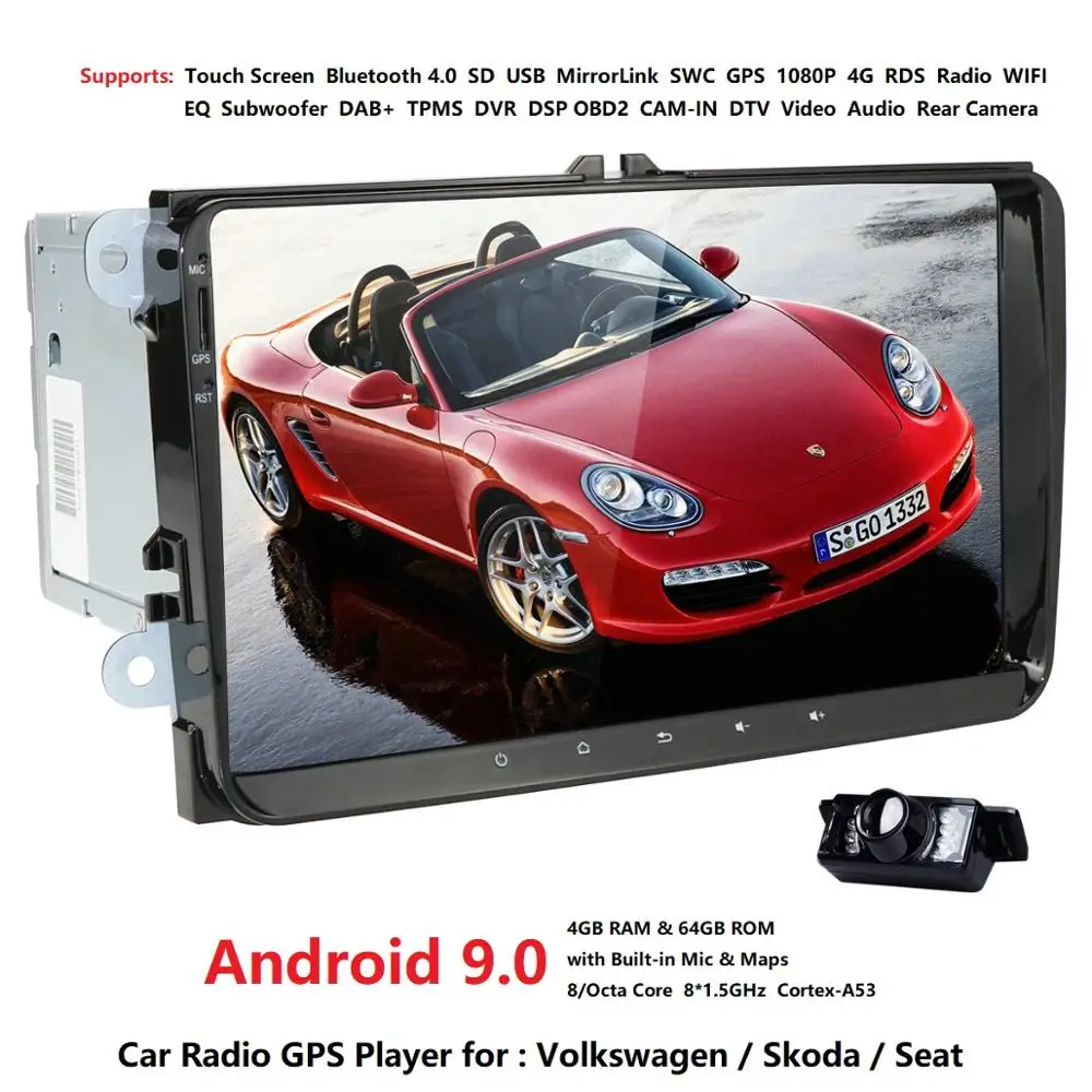 IPS DSP 4G 64G Android 9.0 2 DIN Car GPS PLAYER for Seat Altea Toledo VW GOLF 5/6 Polo Passat B6 CC Tiguan Touran RADIO NO DVD
IPS DSP 4G 64G Android 9.0 2 DIN Car GPS PLAYER for Seat Altea Toledo VW GOLF 5/6 Polo Passat B6 CC Tiguan Touran RADIO NO DVD