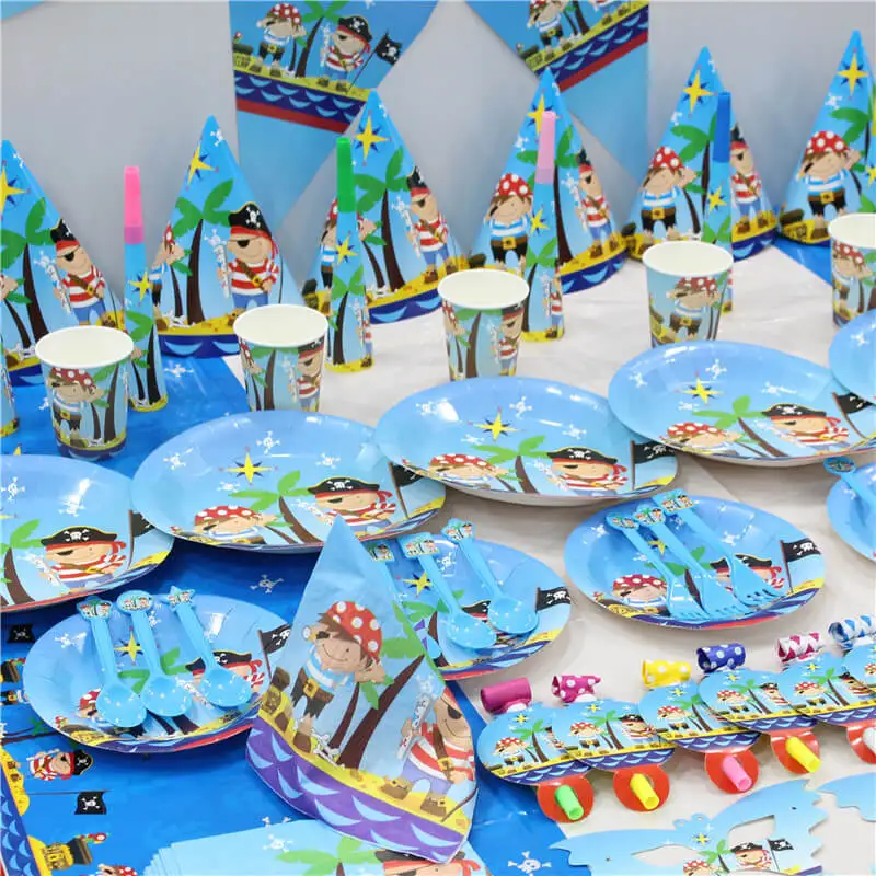 Пиратская мультяшная морская тематика Детские вечерние товары на день рождения