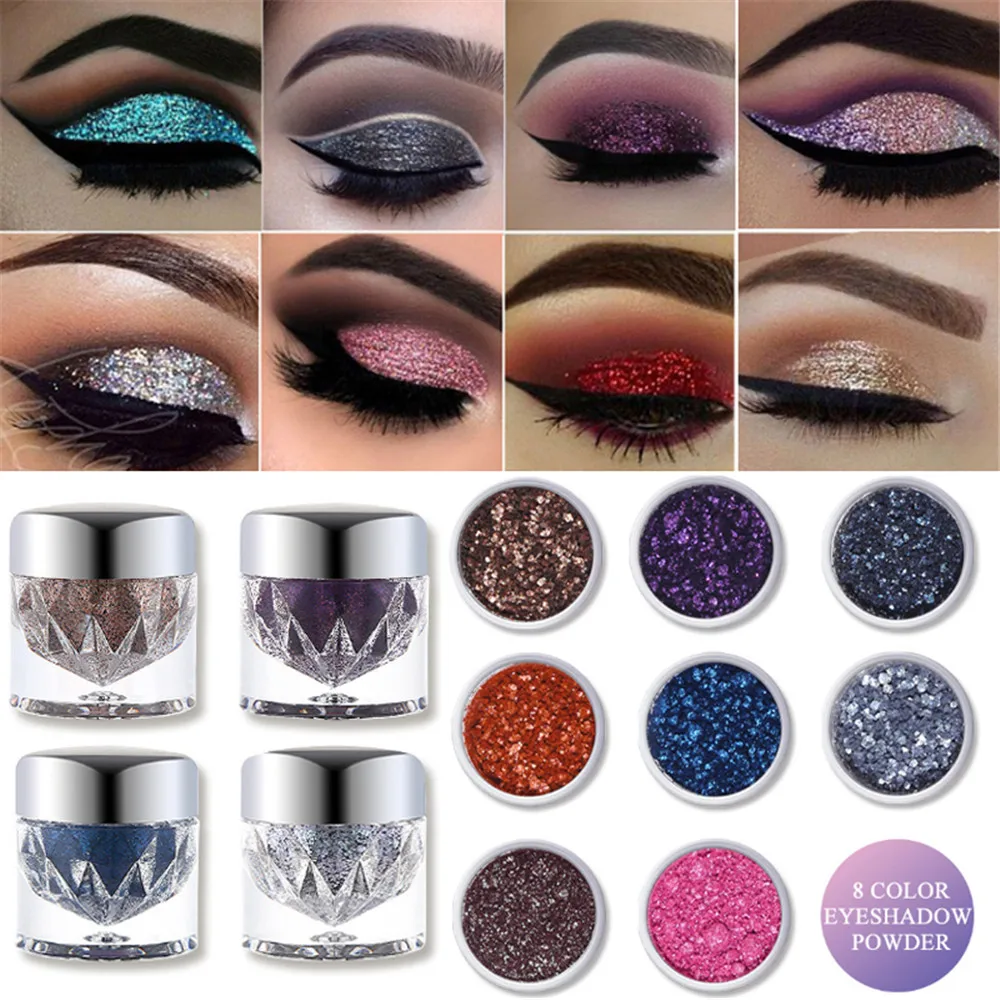 Glitter Eye Shadow Palette Long Lasting Waterproof Metallic Sequins Pigment Color Diamond Shining Eyeshadow Powder Eye Cosmetics
Glitter Eye Shadow Palette Long Lasting Waterproof Metallic Sequins Pigment Color Diamond Shining Eyeshadow Powder Eye Cosmetics