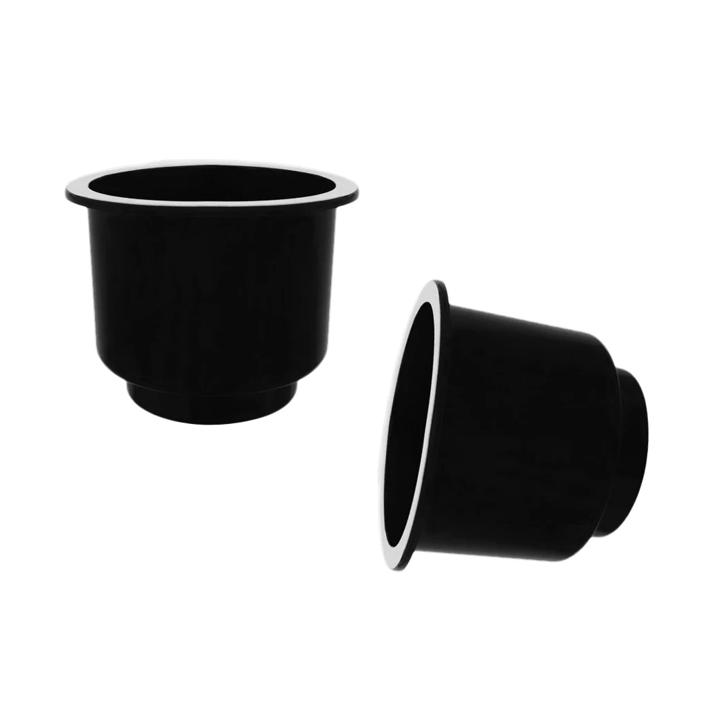 2x Recessed Black Boat Plastic Cup Drink Beverage Can Holder Marine Car RV 2x Recessed Black Boat Plastic Cup Drink Beverage Can Holder Marine Car RV