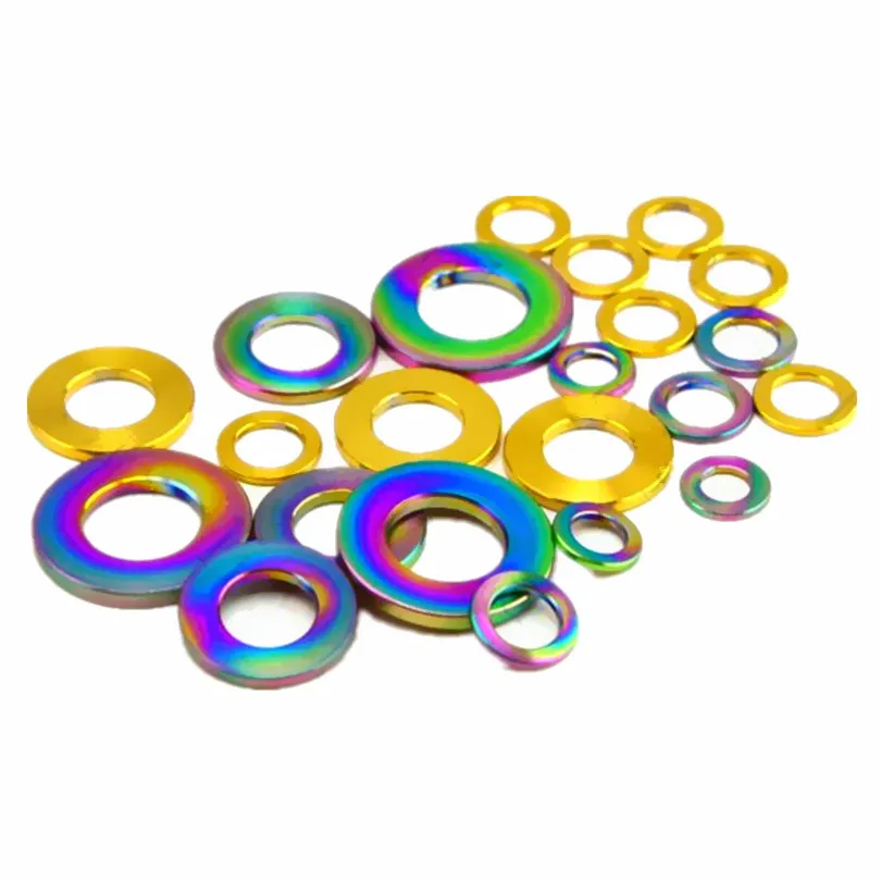M5 M6 M8 M10 Gasket Titanium Washer for Motorcycle Bicycle Titanium Gold Color Multicolor Ti Fastener
M5 M6 M8 M10 Gasket Titanium Washer for Motorcycle Bicycle Titanium Gold Color Multicolor Ti Fastener