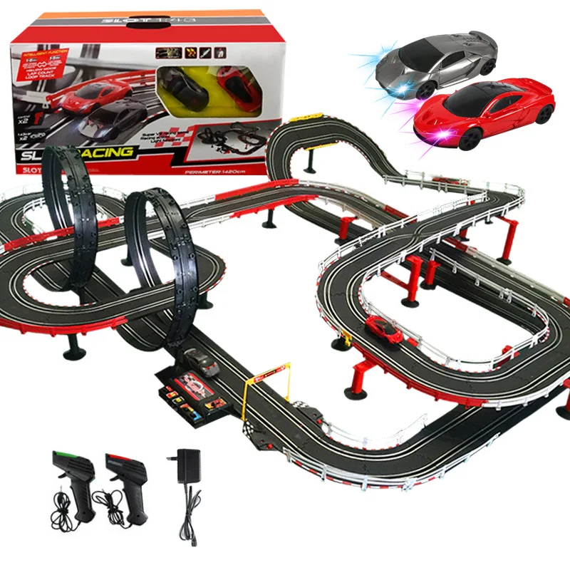 Electric Track Railway Remote Control Car Train Toys Autorama Racing Track Circuit Voiture Slot Car Railway Toys For Boy Kids
Electric Track Railway Remote Control Car Train Toys Autorama Racing Track Circuit Voiture Slot Car Railway Toys For Boy Kids