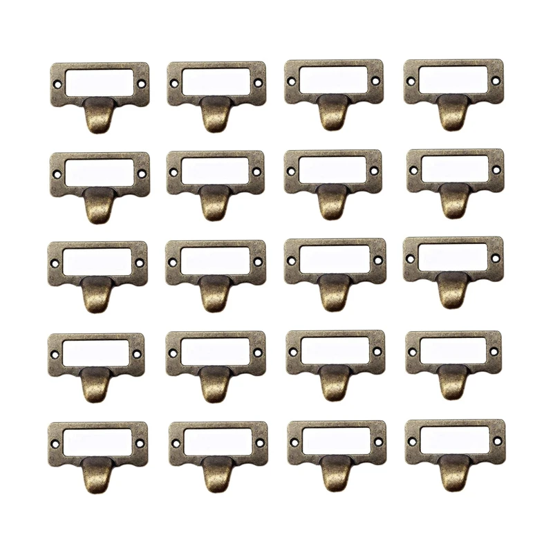 20Pcs Antique Label Frame Card Holder Handle Drawer Box Case Cabinet Cupboard Carpenter Repair Decoration Hardware
20Pcs Antique Label Frame Card Holder Handle Drawer Box Case Cabinet Cupboard Carpenter Repair Decoration Hardware