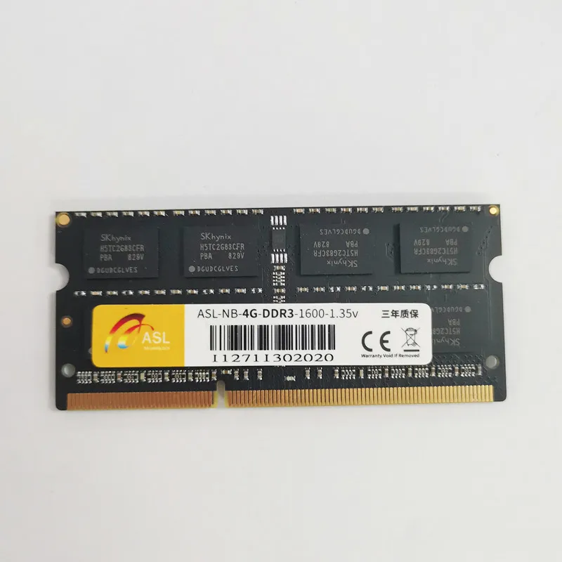 SKhynix Chips Laptop Sodimm Ram DDR3 4GB 1600mhz 1.35V Memory for Notebook ASL-NB-4G-DDR3-1600-13.5V Notebook RAM Memoria
SKhynix Chips Laptop Sodimm Ram DDR3 4GB 1600mhz 1.35V Memory for Notebook ASL-NB-4G-DDR3-1600-13.5V Notebook RAM Memoria