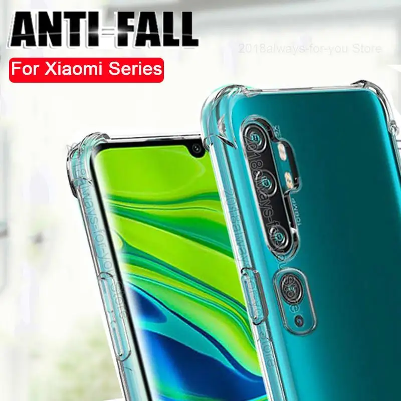 Чехол для Xiaomi Mi Note 10 Pro противоударный чехол с воздушной подушкой 9 SE CC9 Прозрачный