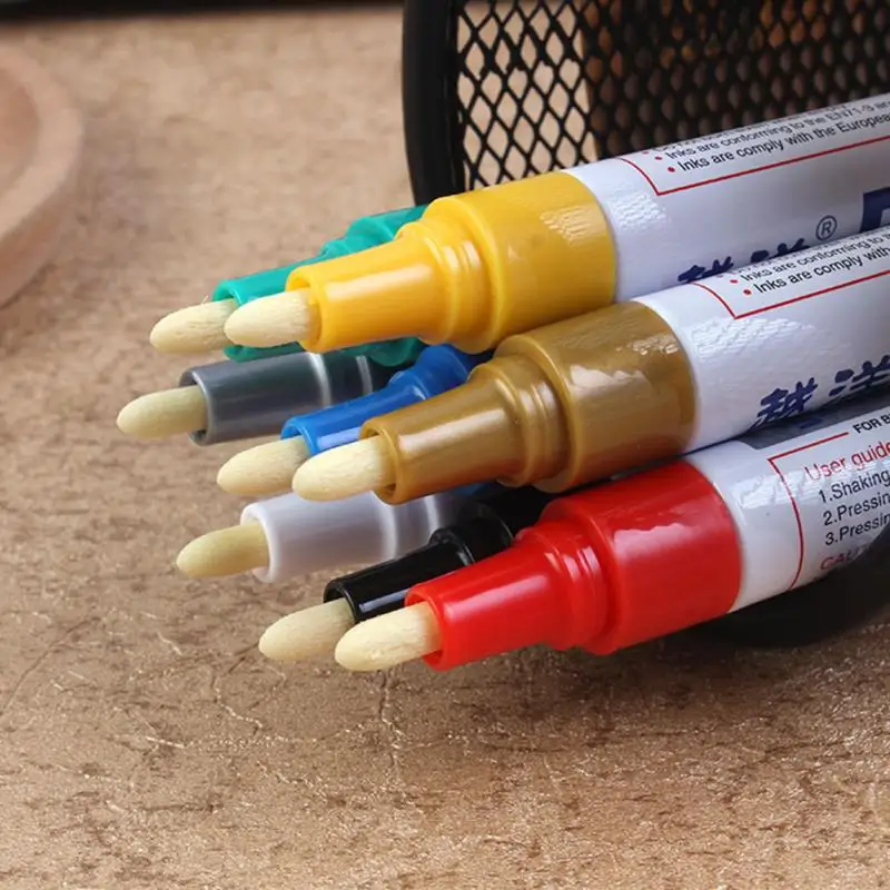 Colorful Marker Lasting Waterproof White Markers Tire Tread Rubber Fabric Paint Metal Face Permanent Paint Marker Pen Doodle
Colorful Marker Lasting Waterproof White Markers Tire Tread Rubber Fabric Paint Metal Face Permanent Paint Marker Pen Doodle