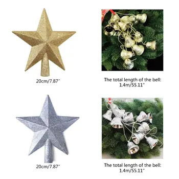 Christmas Tree Toppers 20CMStar+1.4M Bell Long String Ornament Christmas Festive
Christmas Tree Toppers 20CMStar+1.4M Bell Long String Ornament Christmas Festive