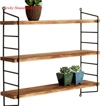 23-Inch Modern Industrial Metal and Torched Wood Adjustable Wall Mounted 3-Tier Display Floating Shelf
23-Inch Modern Industrial Metal and Torched Wood Adjustable Wall Mounted 3-Tier Display Floating Shelf
