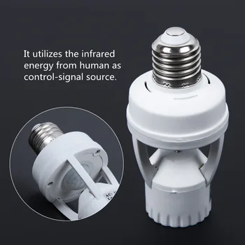 1 Piece E27 PIR Induction Motion Sensors Lamps Holder Light Bulb Socket Switch Light Stand Portable Lighting Accessories
1 Piece E27 PIR Induction Motion Sensors Lamps Holder Light Bulb Socket Switch Light Stand Portable Lighting Accessories