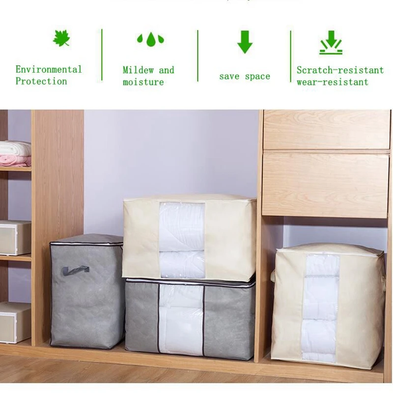Home thickened mildewproof and moisture-proof non-woven quilt bag clothing storage bag horizontal section vertical sundries fini
Home thickened mildewproof and moisture-proof non-woven quilt bag clothing storage bag horizontal section vertical sundries fini