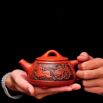 Antique Purple Clay Teapot Handmade Kung Fu Teaware Success Horse 350ml Household Stone Scoop Pot Kitchen Drinking Tea Tool
Antique Purple Clay Teapot Handmade Kung Fu Teaware Success Horse 350ml Household Stone Scoop Pot Kitchen Drinking Tea Tool