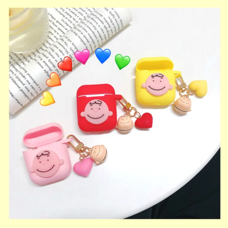 Cute Earphone Case For AirPods Cartoon Charlie Brown Heart Protective Cover For Apple Airpods 2 Wireless Headphones Accessories
Cute Earphone Case For AirPods Cartoon Charlie Brown Heart Protective Cover For Apple Airpods 2 Wireless Headphones Accessories