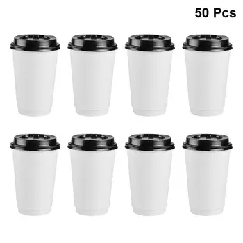 50set 16oz Disposable Coffee Paper Cups Double Walled Insulated Hot/Cold Cups With Lids Wholesale Disposable Cups
50set 16oz Disposable Coffee Paper Cups Double Walled Insulated Hot/Cold Cups With Lids Wholesale Disposable Cups