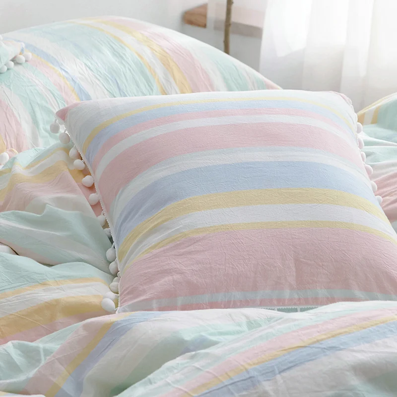 Nordic Ins Style Cushion Cover Stripe Plaid Series Washed Cotton Soft Throw Pillow Cover With Velvet Ball For Sofa Home Decor
Nordic Ins Style Cushion Cover Stripe Plaid Series Washed Cotton Soft Throw Pillow Cover With Velvet Ball For Sofa Home Decor