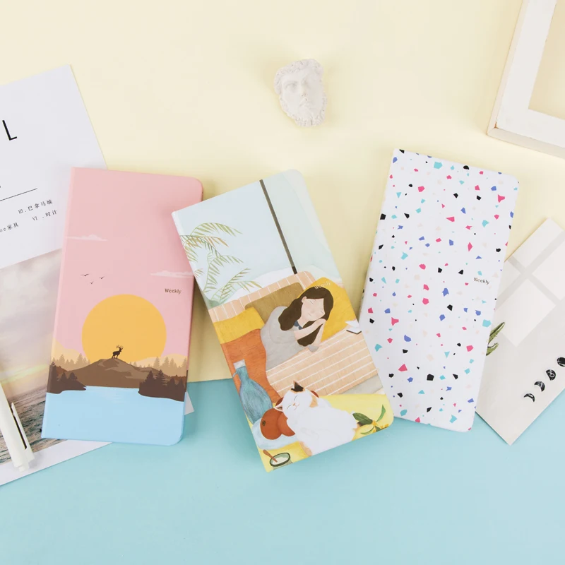 Kinbor Week Notebook Hard Face Small Diary Pattern Week Hand Portable Notebook Creative Efficiency Book Hand Account Planner
Kinbor Week Notebook Hard Face Small Diary Pattern Week Hand Portable Notebook Creative Efficiency Book Hand Account Planner