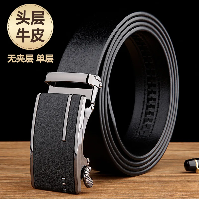 MEN'S Leather Belt Genuine Leather Automatic Buckle Youth First Layer of Pure Leather Belt Business Casual Young People Belt Non
MEN'S Leather Belt Genuine Leather Automatic Buckle Youth First Layer of Pure Leather Belt Business Casual Young People Belt Non