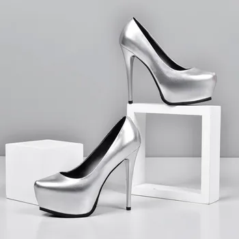 Spring 2020 new style Stiletto High Heels waterproof platform round head silver white single shoes fashion women's shoes
Spring 2020 new style Stiletto High Heels waterproof platform round head silver white single shoes fashion women's shoes