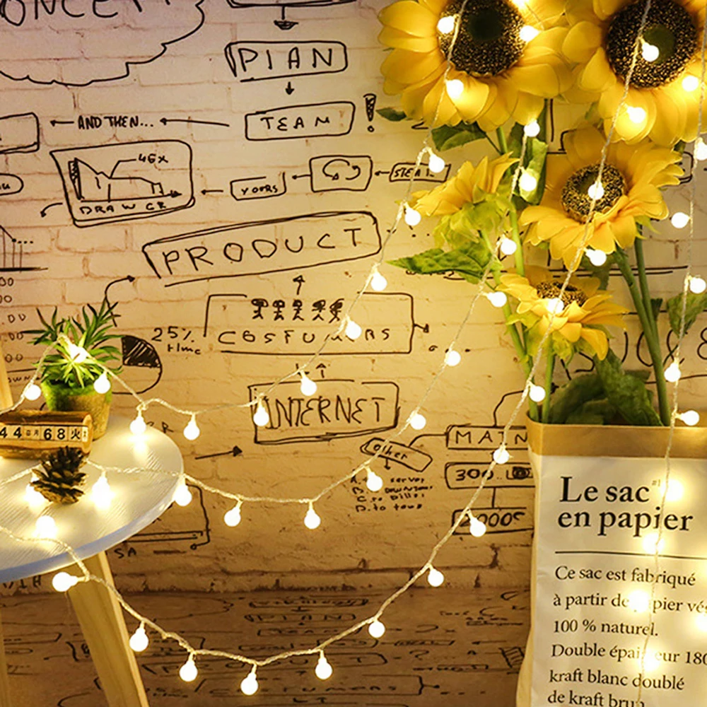 1 Pcs Decorative Light String 20LED Frosted White Ball Shape House Courtyard Party USB Lantern Warm White Light String
1 Pcs Decorative Light String 20LED Frosted White Ball Shape House Courtyard Party USB Lantern Warm White Light String