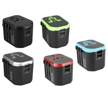 Universal Travel Adapter International Plug Converter Adapter All in one 3.4A 2 USB Worldwide Wall Charger for UK/EU/AU/US Plug
Universal Travel Adapter International Plug Converter Adapter All in one 3.4A 2 USB Worldwide Wall Charger for UK/EU/AU/US Plug