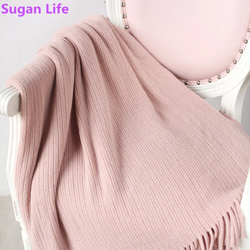 Pink Gray Spring Cashmere-Like Knitted Blanket on for Sofa Couch Bed Cover Travel Blankets Plaids Aircondition Bedspread Throw
Pink Gray Spring Cashmere-Like Knitted Blanket on for Sofa Couch Bed Cover Travel Blankets Plaids Aircondition Bedspread Throw