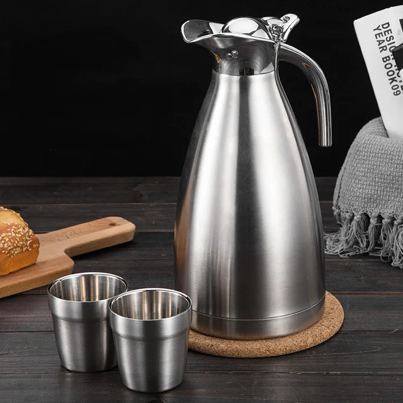 2L Thermos Flask Thermal Hot Water Jug Pitcher Double Layer Insulated Vacuum Bottle Coffee Tea Kettle Pot with 2pcs Mugs
2L Thermos Flask Thermal Hot Water Jug Pitcher Double Layer Insulated Vacuum Bottle Coffee Tea Kettle Pot with 2pcs Mugs
