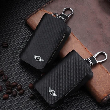 Carbon Fiber Leather Bag Car Key Case Cover Wallets Fashion Women Man Housekeeper Holders Carteira For BMW Mini Cooper 
Carbon Fiber Leather Bag Car Key Case Cover Wallets Fashion Women Man Housekeeper Holders Carteira For BMW Mini Cooper