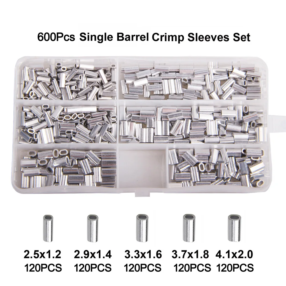 Shaddock 600PCS/Box White Oval Aluminum Fishing Tube Fishing Wire Pipe Crimp Sleeves Connector Fishing Line Accessorie
Shaddock 600PCS/Box White Oval Aluminum Fishing Tube Fishing Wire Pipe Crimp Sleeves Connector Fishing Line Accessorie