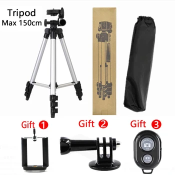 150cm Camera Tripod Portable Phone Tripode With Remote Control for SmartPhone Gopro Compact Video Camera Travel Mobile Tripod
150cm Camera Tripod Portable Phone Tripode With Remote Control for SmartPhone Gopro Compact Video Camera Travel Mobile Tripod