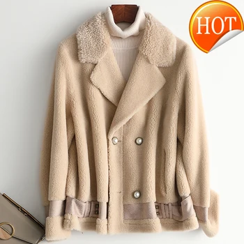 Coat Real Fur Women Autumn Winter Sheep Fur Jacket Korean Solid Warm Woolen Coat Abrigos Mujer Invierno 2020 Ydf902 YY537
Coat Real Fur Women Autumn Winter Sheep Fur Jacket Korean Solid Warm Woolen Coat Abrigos Mujer Invierno 2020 Ydf902 YY537