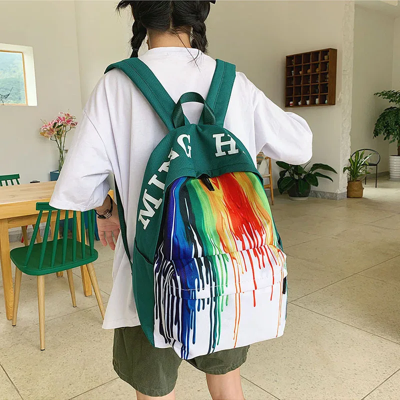 New Colorful Canvas Backpack for Women Fashion Multi Pocket Travel Backpacks Female School Bag for Teenage Girls Book Mochilas
New Colorful Canvas Backpack for Women Fashion Multi Pocket Travel Backpacks Female School Bag for Teenage Girls Book Mochilas