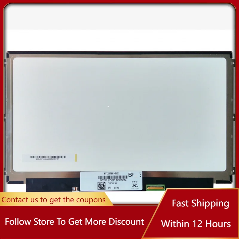 12.5 Inch NV125FHM-N62 Fit NV125FHM N62 LCD Screen DP/N: 01G17W IPS Full-HD 1920*1080 30Pin Laptop Display Panel
12.5 Inch NV125FHM-N62 Fit NV125FHM N62 LCD Screen DP/N: 01G17W IPS Full-HD 1920*1080 30Pin Laptop Display Panel