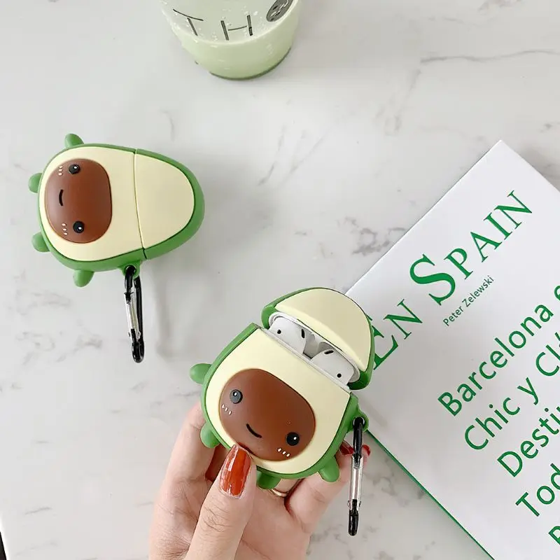 Cute Avocado Pattern Soft Silicone Protective Cover Shockproof Case Skin with Carabiner for Airpods 1/2 Charging Box
Cute Avocado Pattern Soft Silicone Protective Cover Shockproof Case Skin with Carabiner for Airpods 1/2 Charging Box
