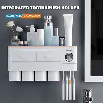 Magnetic Adsorption Inverted Toothbrush Holder Automatic Toothpaste Squeezer Dispenser Storage Rack Bathroom Accessories
Magnetic Adsorption Inverted Toothbrush Holder Automatic Toothpaste Squeezer Dispenser Storage Rack Bathroom Accessories