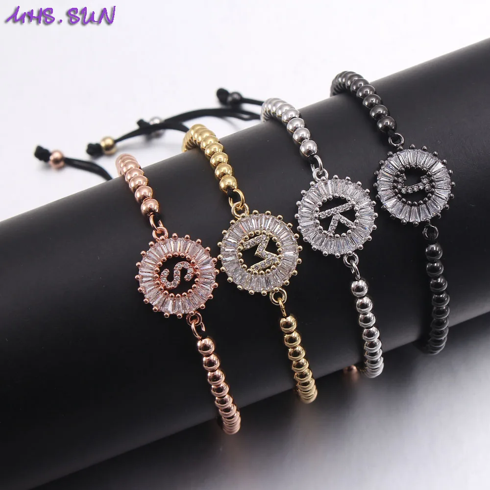 MHS.SUN 26 Letter Zircon Bracelet Gold Silver Weave Adjustable Alphabet Bracelet Bangles For Women Couple Girls Bracelet 1pc
MHS.SUN 26 Letter Zircon Bracelet Gold Silver Weave Adjustable Alphabet Bracelet Bangles For Women Couple Girls Bracelet 1pc