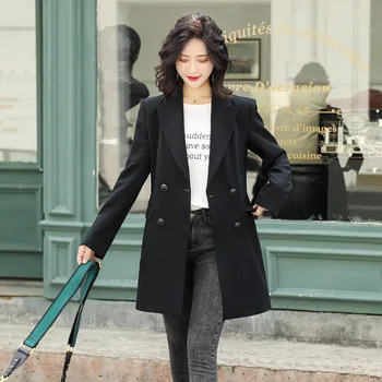 2020 Spring Autumn Small Suit Coat Slim Fit Simple Solid Color Double Breasted Blazer
2020 Spring Autumn Small Suit Coat Slim Fit Simple Solid Color Double Breasted Blazer