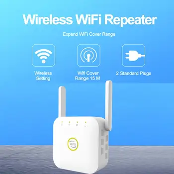 Household 300Mbps WiFi Repeater Wireless Router Range Extender Signal Booster
